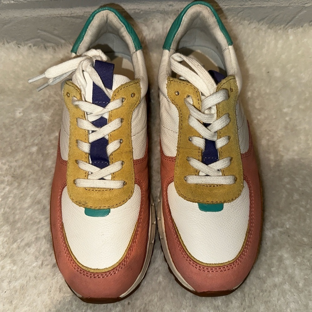 Madewell Kickoff Trainer Sneakers in Colorblock Leather Size 7 - Picture 4 of 12